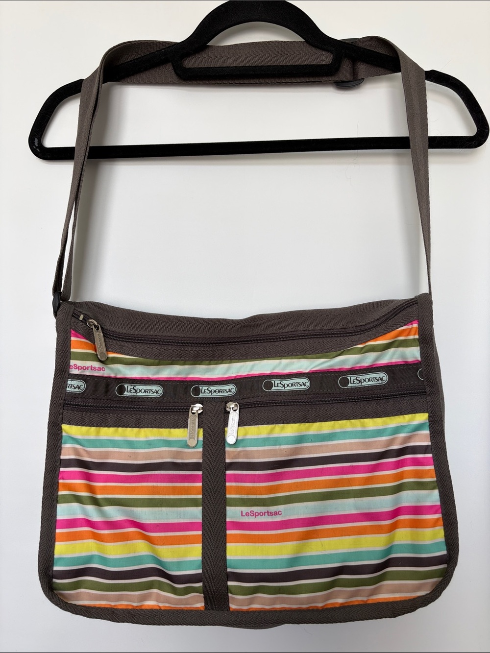 Lesportsac vintage y2K Bright Multistripe Crossbody Bag